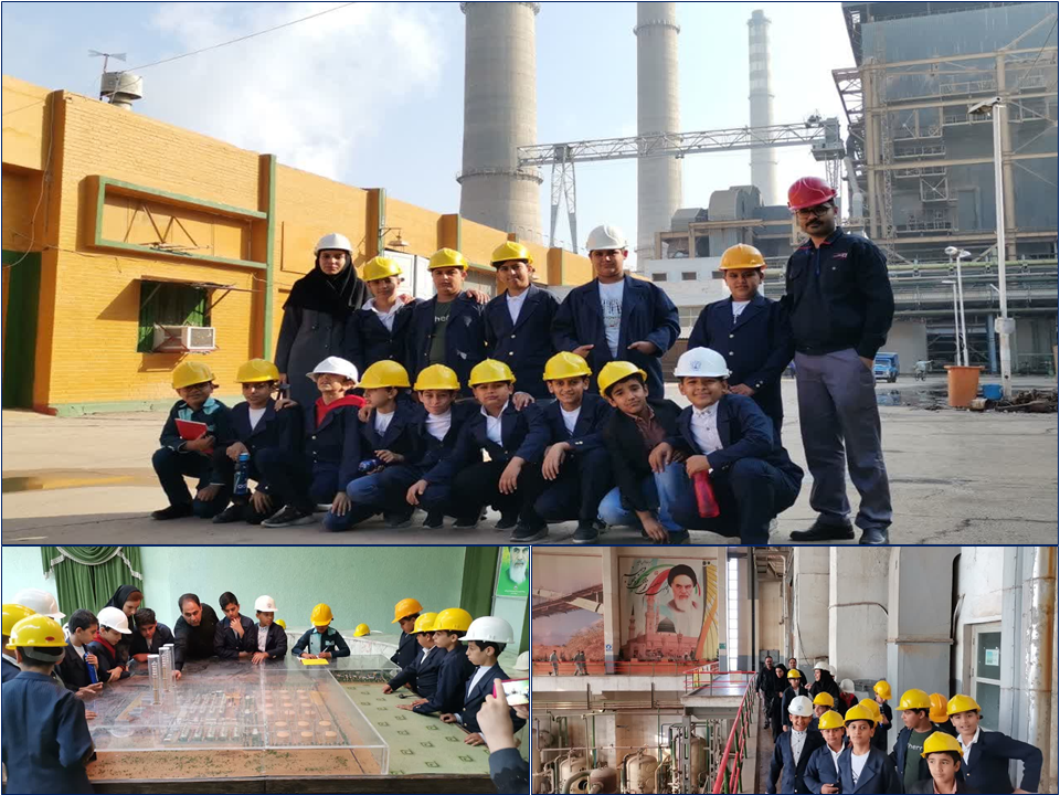 بازدید علمی دانش آموزان دبستان امام حسن(ع) شهر شیبان از نیروگاه رامین