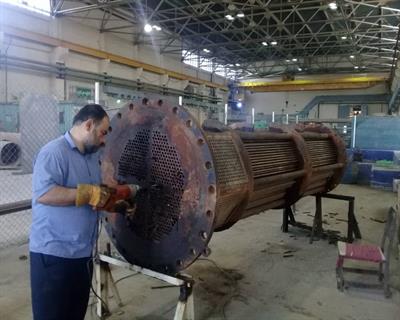 عملیات بازسازی و ترمیم یک دستگاه کولر بخار استارت بویلر فاز یک نیروگاه رامین