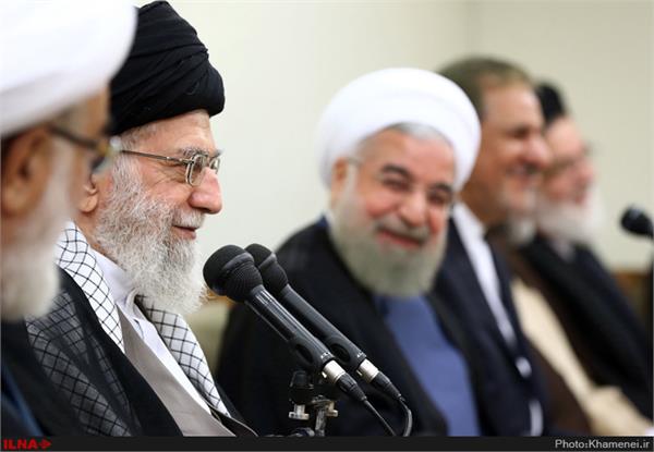 دیدار رییس جمهور و هیأت وزیران با رهبر انقلاب پیرامون علم و فناوری